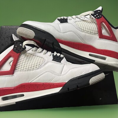 Air Jordan 4 Retro Red Cement DH6927-161 Sz 11.5 | eBay