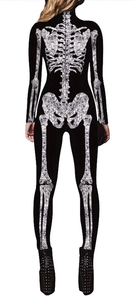 Body Esqueleto Impreso en 3D Hueso Halloween Disfraz Mono Spandex/Poliéster Foto 2 de 4
