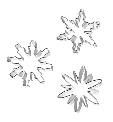 Ausstecher Ausstechform  Keksausstecher Sterne Schneeflocken Edelstahl Birkmann 