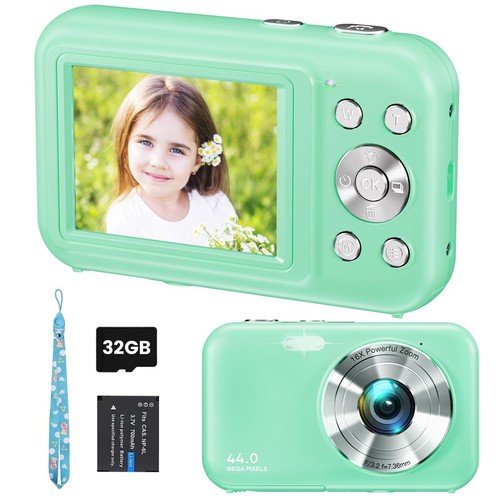 【VERKAUF】Kinder Digitalkamera FHD 1080P 32GB SD Karte wiederaufladbar Jungen Mädchen Geschenk UK