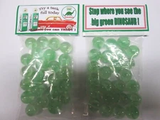 2 BAGS OF DINO SINCLAIR GASOLINE CATSEYE MARBLES