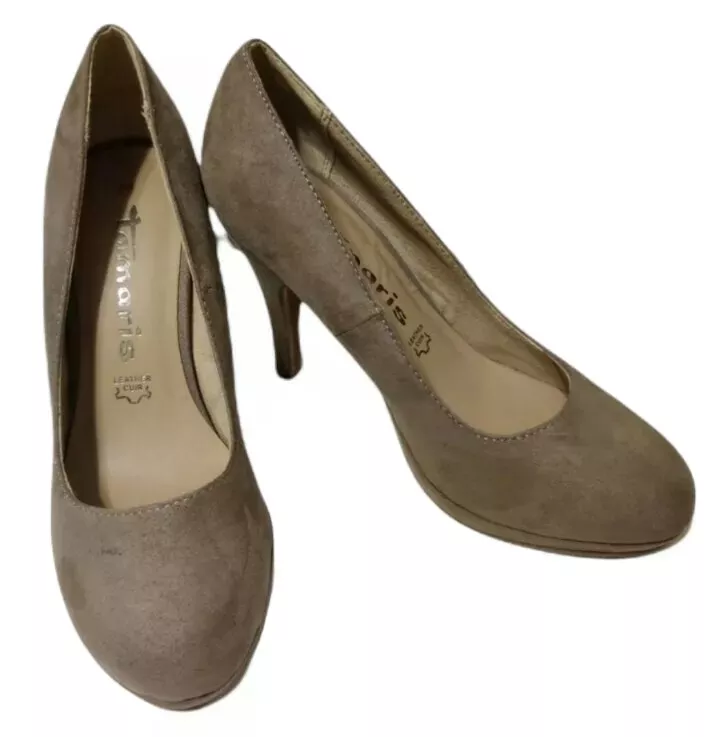 TAMARIS Wortmann KG Real Suede Nude Platform Pumps EU in Germany | eBay