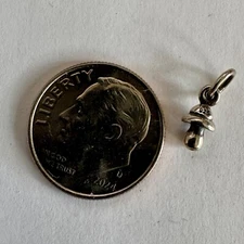 925 Sterling Silver 3D Tiny Baby Pacifier, Infant, Toddler, Charm, Boxed, New!