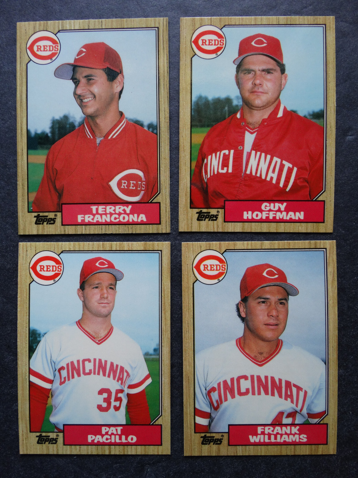 1987 Topps Tiffany Traded Cincinnati Reds Team Set of 4 Baseball Cards ...