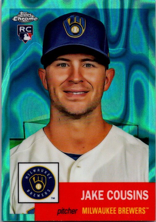 2022 Topps Chrome Platinum #175 Jake Cousins Aqua Lava Refractor #/299