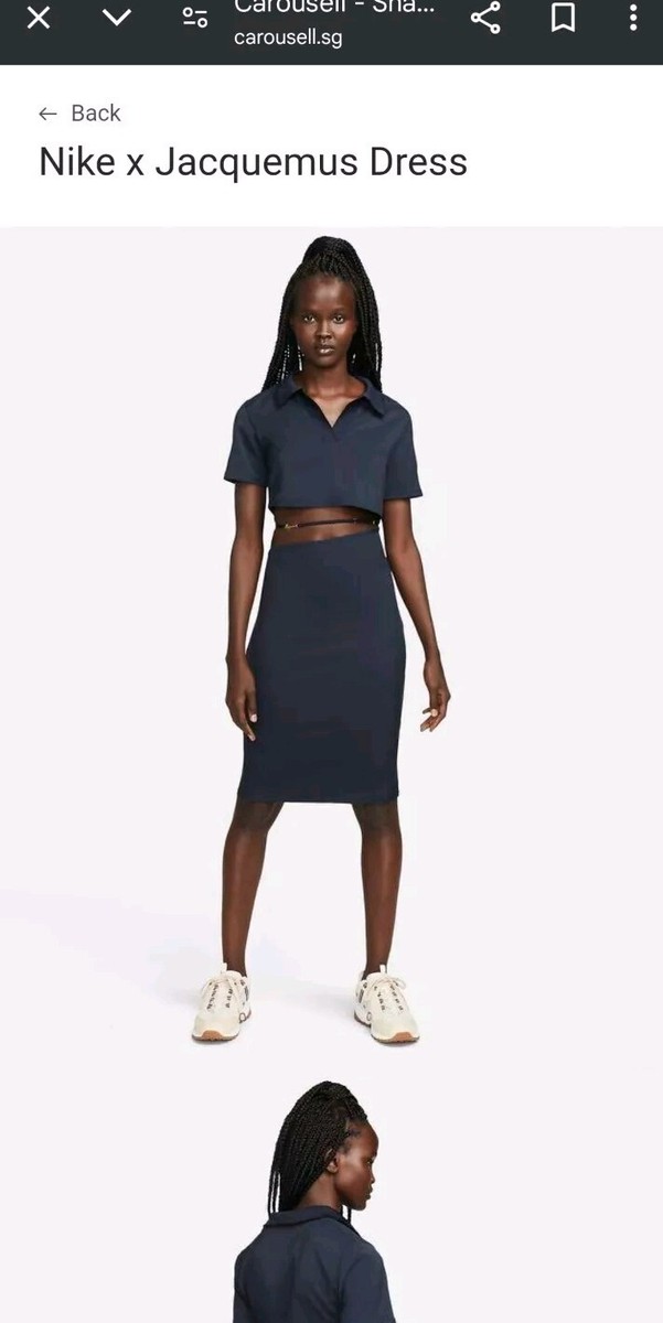 Nike X Jacquemus LA Robe Polo Dark Obsidian Dress Women Size Nike X Jacquemus LA Robe Polo Dark Obsidian Dress Women Size