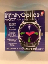 INFINITY OPTICS WATCH WITH BUILT IN BLACK LIGHT NEW IN BOX NOS New Dimension
