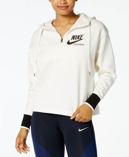 Nike Archive 1/2 Zip Hoodie - Womens Sail Size Xs