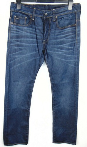 G-Star Raw 3301 Straight Dark Aged W33 L30 Mens Blue Hydrite Denim Jeans |  eBay