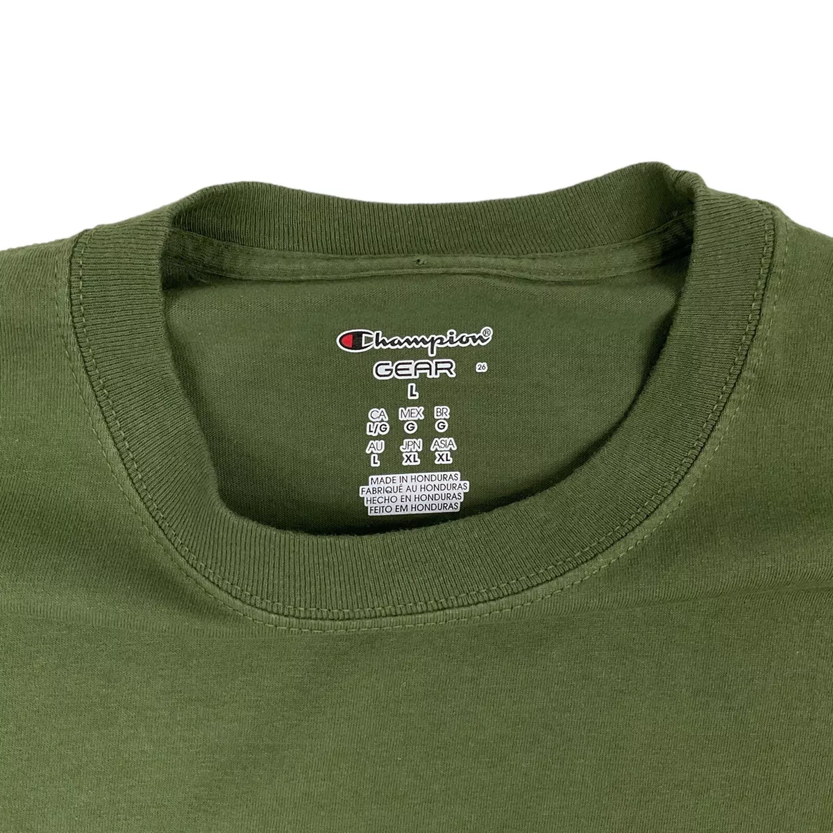 Olive green champion long sleeve shirt 2025