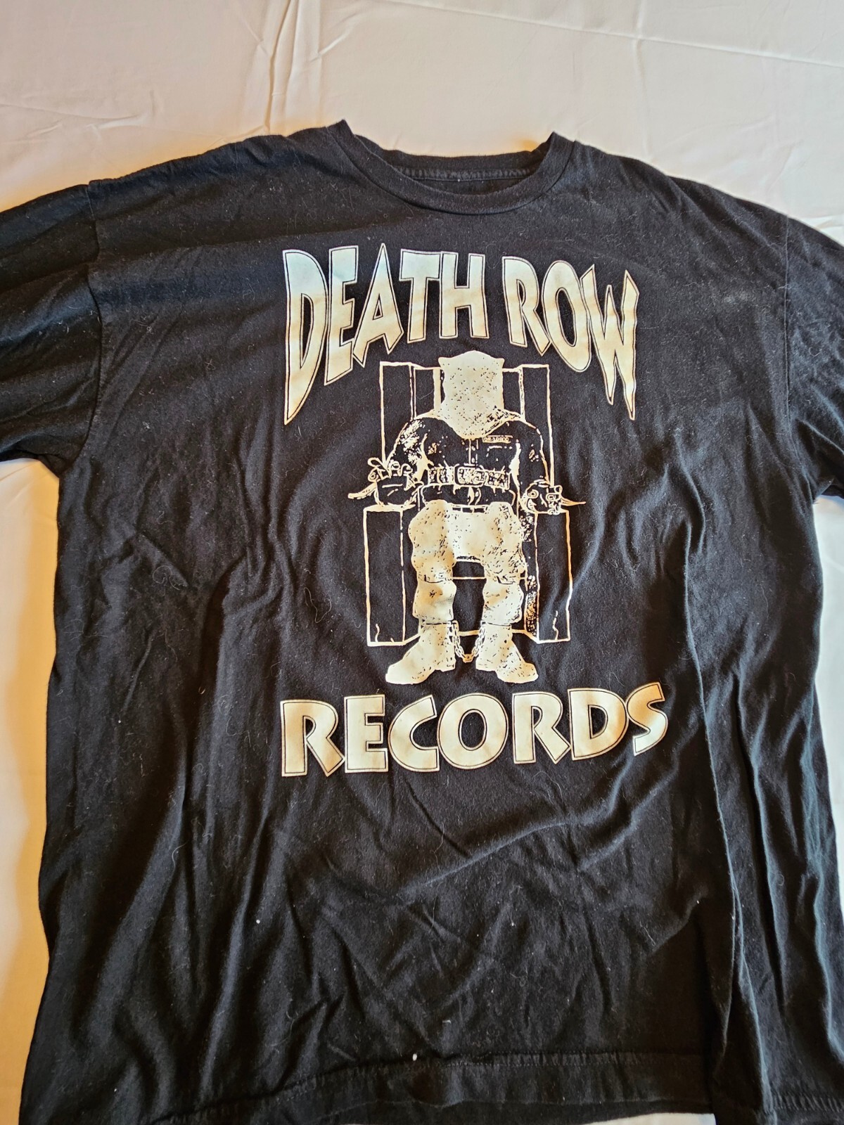 FILA T shirt grande Death Row Records nera con stampa bianca