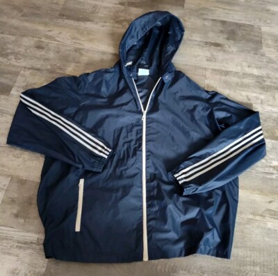 Vintage 60s/70's Adidas Windbreaker Jacket Navy Blue Made In