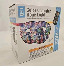 3 boxes LED Color Changing Rope Light with Remote 18ft Rope Lights (2-Pack)