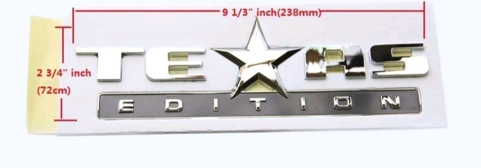 1PC TEXAS EDITION EMBLEM Silver+Red CHEVY SILVERADO SIERRA - Foto 10