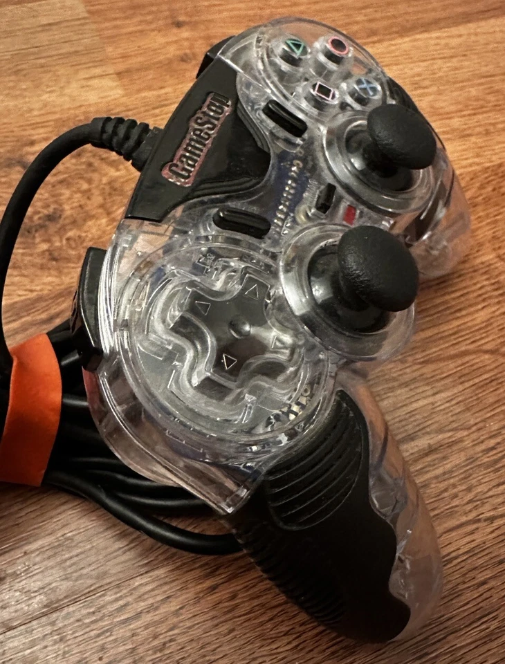 GameStop Clear See Through Controller for PlayStation 2 Tested READ - Image 4 of 4