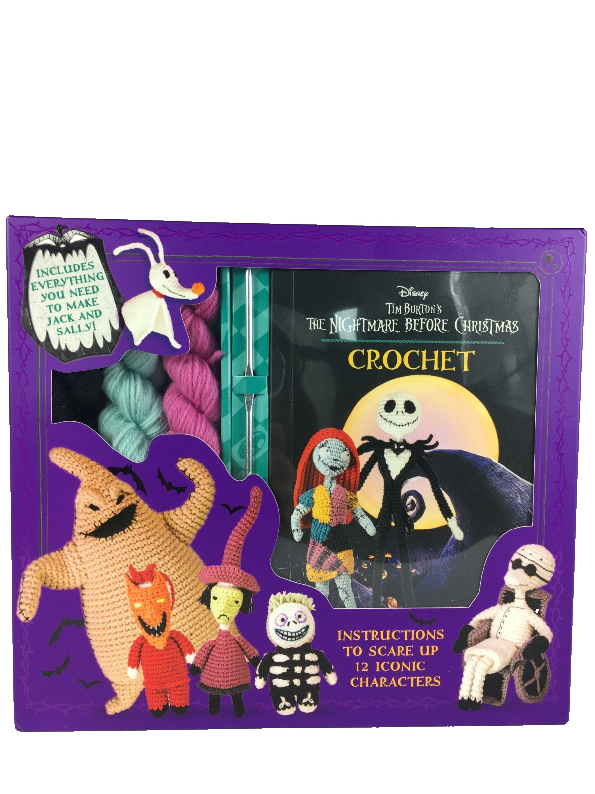 Tim Burton's, The Nightmare Before Christmas Crochet Kit, Makes Jack And Sally.