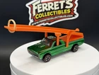Vintage Hot Wheels Redline Skyshow Custom Fleetside Green -Very Good, Repro Ramp