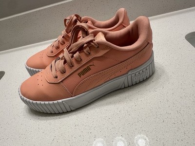 Puma Carina Women s Sneakers Pink Poppy Rose Lace Up Casual Shoes Size 6.5