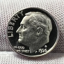 1976-S Roosevelt Dime Deep Cameo Proof receive coin pictured see description5400