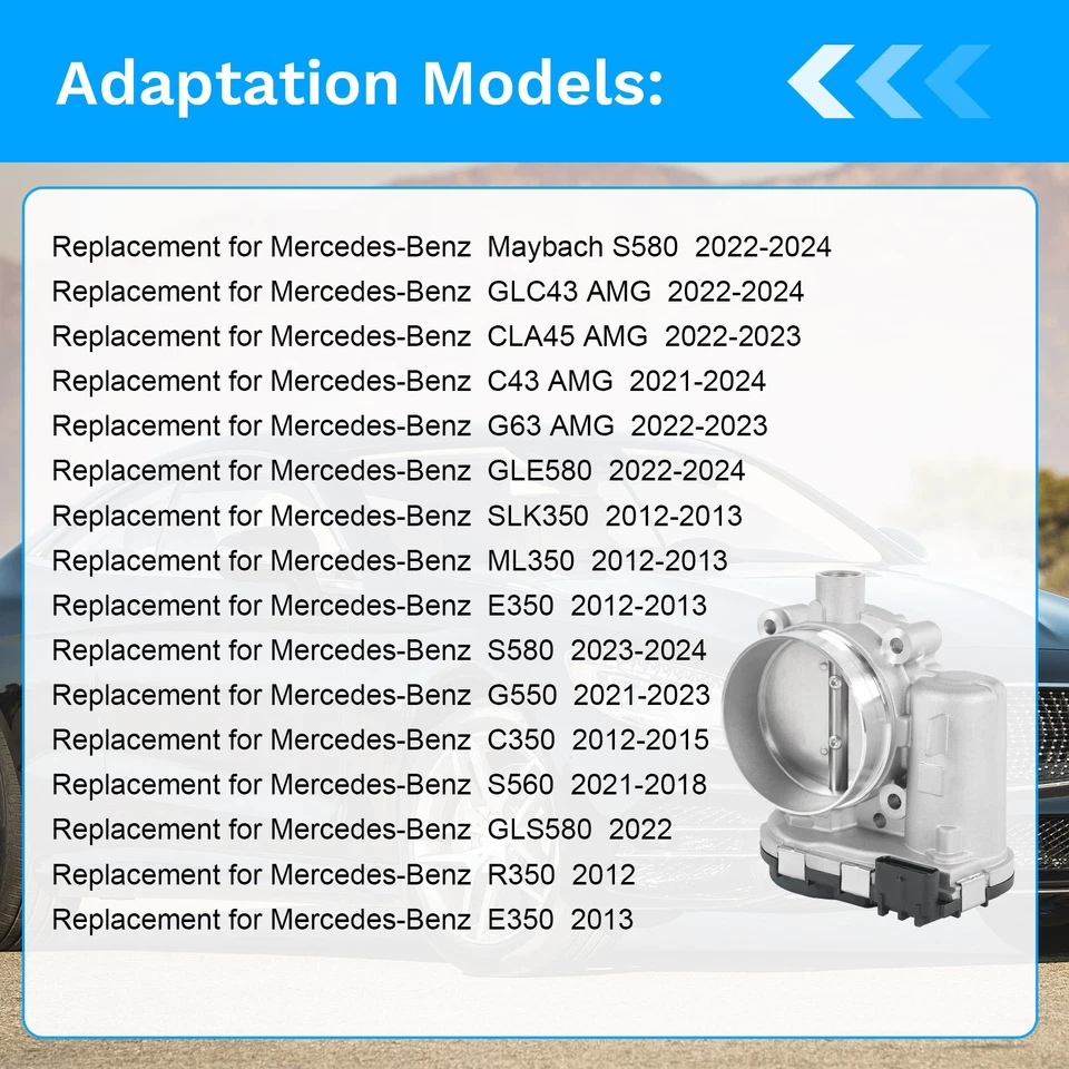 Cuerpo del acelerador para Mercedes-Benz C300 2013-2014 E350 S450 GLE350 SLK350 S63 AMG Foto 4 de 4