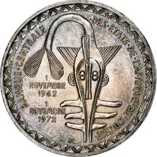[#1212306] West African States, 500 Francs, 1972, Silver, AU, KM:7