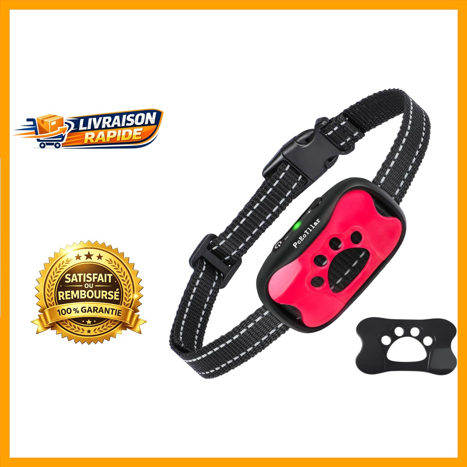 Collier anti aboiement rechargeable automatique petit moyen grand chien