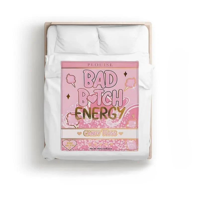 Bold Candy Floss Energy Fleece Blanket Soft Cozy Throw