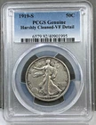 New Listing1919-S U.S. 50c Walking Liberty Half Dollar PCGS VF Details ~ Harshly Cleaned