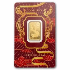 2026 5 gram Gold Bar - PAMP Good Luck Phoenix (In Assay w/Sleeve) 4817.87 per troy oz