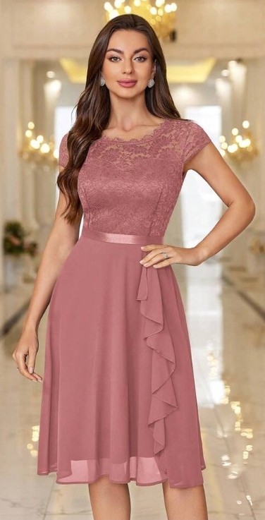 hollow out lace dress Fascinating Beauty- Hollow-Out Lace Dress (New! 2 colors)  DivAbby