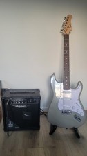 Gould ST Style Electric Guitar In Metallic Inca Silver and Ashdown Killer Amp