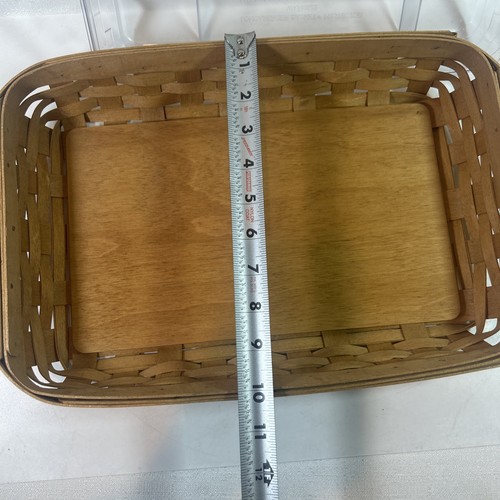 Vtg Longaberger Serve It Up Tray Basket With Divided Protector & Lid 2003 - Picture 4 of 15
