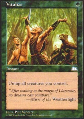 MTG Vitalize, Weatherlight, Heavily Played, English