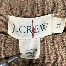 VTG J. CREW Sweater Unisex XL Cable Knit Wool Fisherman Thick Heavy Oversized