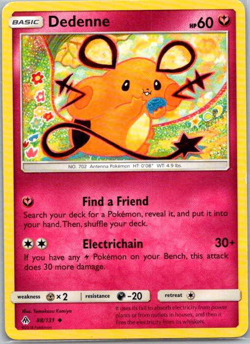 Dedenne 88/131 Forbidden Light Pokemon Lightly Played