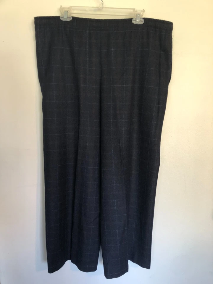 Pantalón Eskandar 100 % cachemir talla 1 10/12 L a cuadros azul marino a cuadros Foto 4 de 4