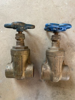 Two 2'' Brass 200 NPT Non-Rising NIBCO Gate Valve