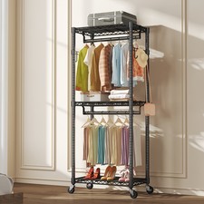 30IN Portable Closet, Rolling Clothes Rack