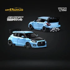 YTM Suzuki Swift 3rd Gen Zephyr Modified Version Rear Engine SKY BLUE 1:64