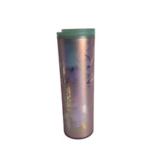 STARBUCKS Limited Edition Mermaid Tumbler Pink & Teal Lid 2022 Hot Cup 16oz NEW