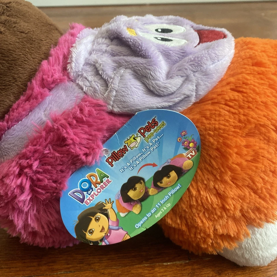 NUEVO CON ETIQUETAS - Almohada Nickelodeon Dora The Explorer Pet Pee Wees 11" Almohada de felpa LIMPIA Foto 2 de 4