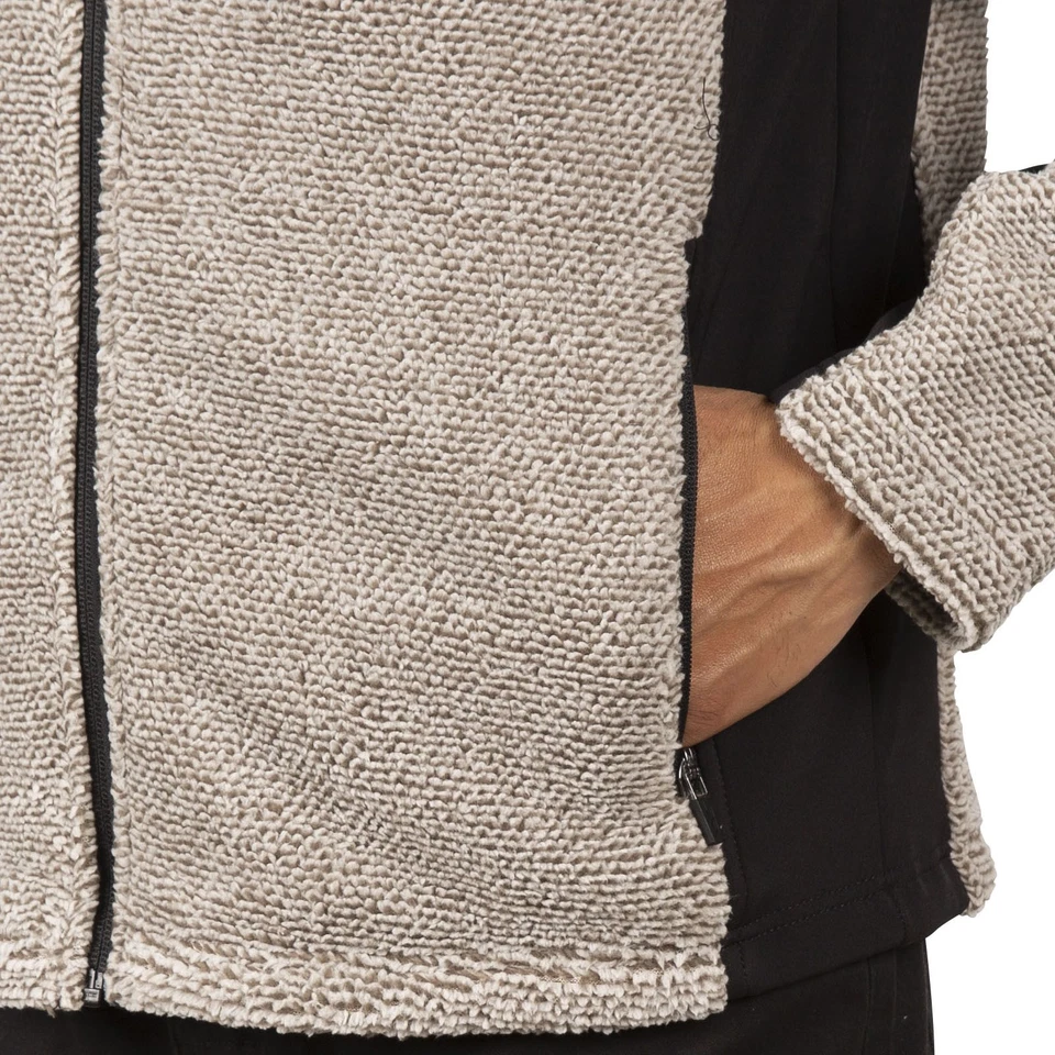 Jaqueta de Lã Masculina Trespass Faratino Malha Listrada Zíper Completo - Bege - P - Imagem 4 de 4