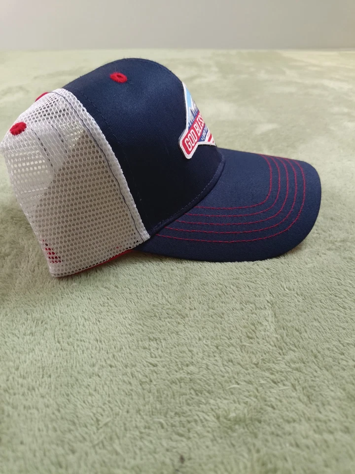 GORRA DE BÉISBOL KERUSSO BLESSED NATION SALM 33:12 AJUSTABLE SNAPBACK, AZUL/BLANCA Foto 2 de 4