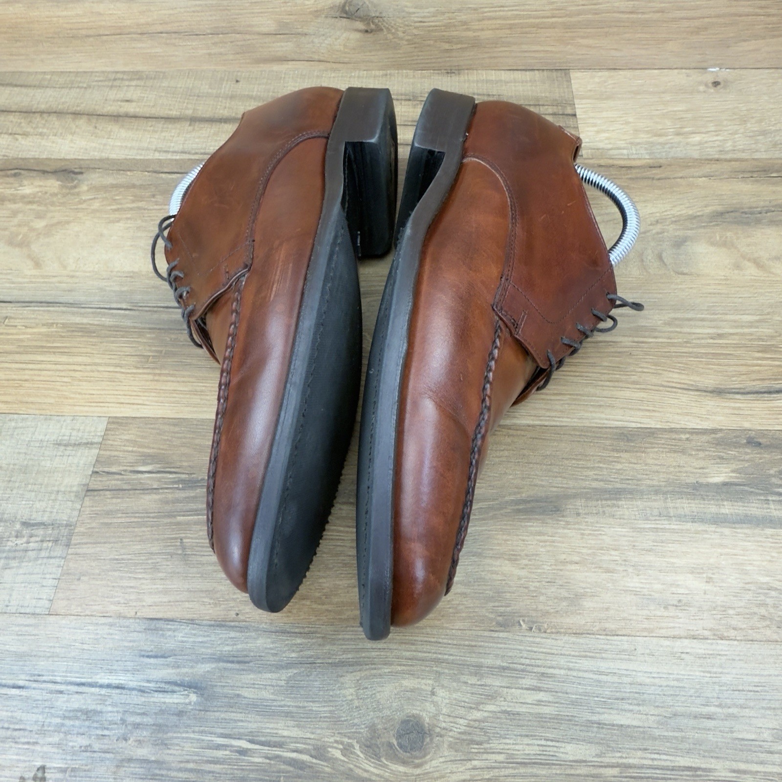 SAOLA Scarpe uomo Allen Edmonds taglia 9 Powell eleganti Oxford pelle marrone stringate