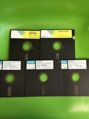 EPSON MICROSOFT MS DOS VERSION 3.3 + VERSION 3.2 UTILITIES DISKS - GETESTET