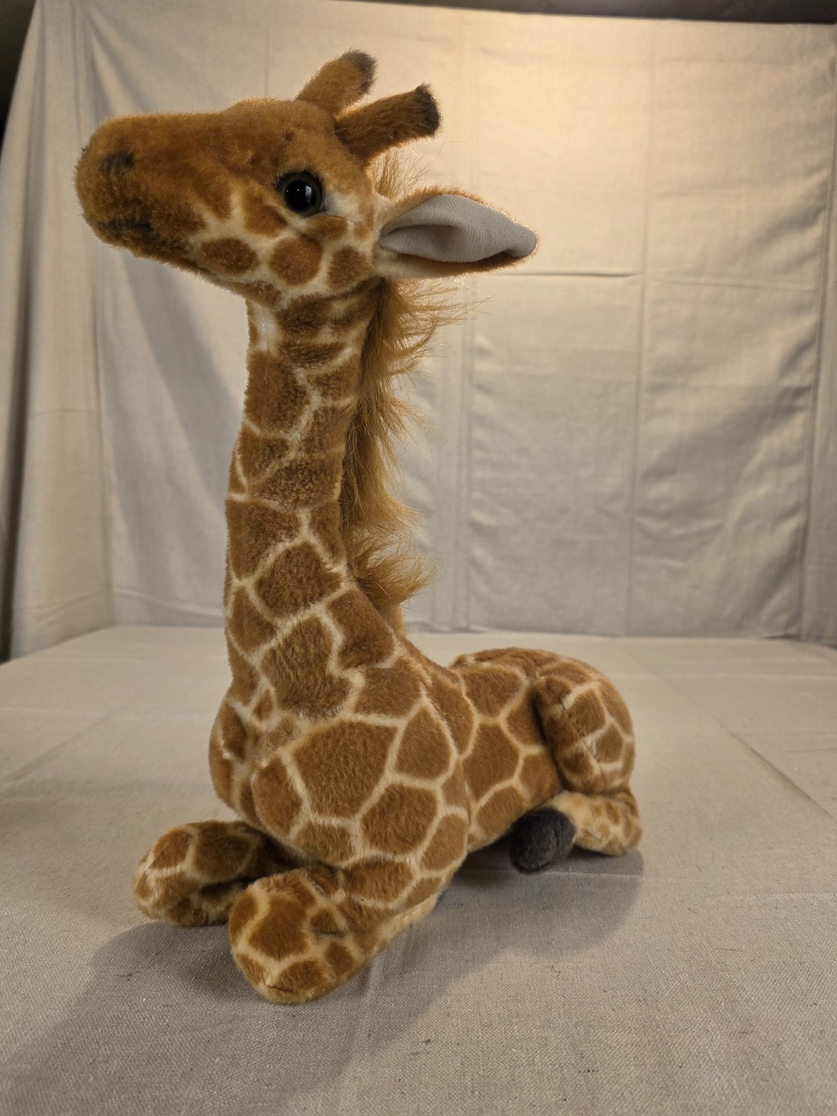 Tiger Tale Toys Plush Sitting Giraffe Stuffed Animal Brown USED