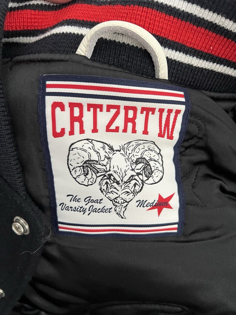 Corteiz GOAT Varsity Jacket Navy - Medium Pristine | Hardly Corteiz GOAT Varsity Jacket Navy - Medium Pristine | Hardly