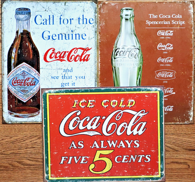 Coca-Cola Metal Signs Vintage Coke Advertising Wall Decor Choose