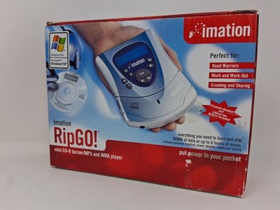 imation RipGo Mini CD WMA/MP3 Burner/Player with Accessories