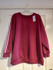 Ladies Size 22-24-26 Nice Burgundy Jumper Made In Italy NWT